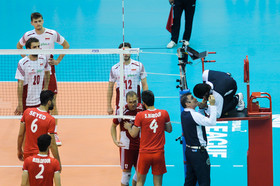 دیدار والیبال تیم‌های ملی ایران و لهستان